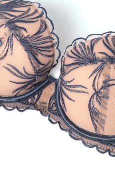 画像9: PALMER blue B214 | 3/4カップ・ワイヤーブラ・グラマー向け・すっぴん美乳ブラ・ブルー×ベージュ| ewabien エヴァビアン【サイズ交換OK】 輸入下着・高級ランジェリー  (9)