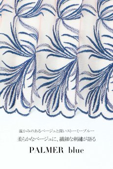 画像17: PALMER blue B161 | フルカップ・パッドなし・ワイヤーブラ・一枚レース・大きいサイズ・ブルー×ベージュ | ewabien エヴァビアン【サイズ交換OK・メール便対象】 輸入下着・高級ランジェリー  (17)