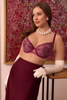 画像7: KARMELA amethyst B214 | 3/4カップ・ワイヤーブラ・グラマー向け・パープル| ewabien エヴァビアン【サイズ交換OK】 輸入下着・高級ランジェリー  (7)