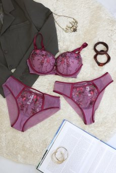 画像14: KARMELA amethyst B214 | 3/4カップ・ワイヤーブラ・グラマー向け・パープル| ewabien エヴァビアン【サイズ交換OK】 輸入下着・高級ランジェリー  (14)