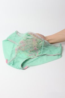 画像15: MILAGROS green C124 | ハイウエストショーツ・シースルー・グリーン  | ewabien エヴァビアン【サイズ交換NG・メール便対象】輸入下着・高級ランジェリー  (15)