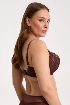 画像2: KIRA chocolate B150 | フルカップブラ・透けないタイプ・セミソフト・大きいサイズ・ベージュ| ewabien エヴァビアン【サイズ交換OK】 輸入下着・高級ランジェリー  (2)