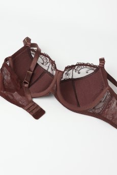 画像10: KIRA chocolate B150 | フルカップブラ・透けないタイプ・セミソフト・大きいサイズ・ベージュ| ewabien エヴァビアン【サイズ交換OK】 輸入下着・高級ランジェリー  (10)