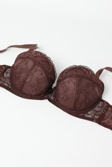 画像7: KIRAchocolate B214 | 3/4カップ・ワイヤーブラ・グラマー向け・ブラウン| ewabien エヴァビアン【サイズ交換OK】 輸入下着・高級ランジェリー  (7)