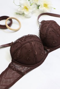 画像14: KIRAchocolate B214 | 3/4カップ・ワイヤーブラ・グラマー向け・ブラウン| ewabien エヴァビアン【サイズ交換OK】 輸入下着・高級ランジェリー  (14)