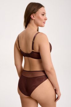 画像5: KIRAchocolate B161 | フルカップブラ・パッドなし・ワイヤーブラ・一枚レース・大きいサイズ・ブラウン | ewabien エヴァビアン【サイズ交換OK・メール便対象】 輸入下着・高級ランジェリー  (5)