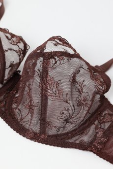 画像10: KIRAchocolate B161 | フルカップブラ・パッドなし・ワイヤーブラ・一枚レース・大きいサイズ・ブラウン | ewabien エヴァビアン【サイズ交換OK・メール便対象】 輸入下着・高級ランジェリー  (10)