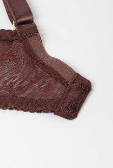画像13: KIRAchocolate B161 | フルカップブラ・パッドなし・ワイヤーブラ・一枚レース・大きいサイズ・ブラウン | ewabien エヴァビアン【サイズ交換OK・メール便対象】 輸入下着・高級ランジェリー  (13)