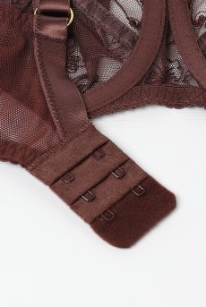 画像14: KIRAchocolate B161 | フルカップブラ・パッドなし・ワイヤーブラ・一枚レース・大きいサイズ・ブラウン | ewabien エヴァビアン【サイズ交換OK・メール便対象】 輸入下着・高級ランジェリー  (14)