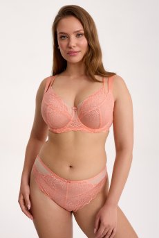 画像4: MARIBEL peach B161 | フルカップブラ・パッドなし・ワイヤーブラ・一枚レース・大きいサイズ・ピンク | ewabien エヴァビアン【サイズ交換OK・メール便対象】 輸入下着・高級ランジェリー  (4)