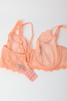 画像11: MARIBEL peach B161 | フルカップブラ・パッドなし・ワイヤーブラ・一枚レース・大きいサイズ・ピンク | ewabien エヴァビアン【サイズ交換OK・メール便対象】 輸入下着・高級ランジェリー  (11)