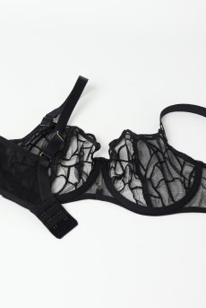 画像11: REGINAblack B139 | 一枚レースブラ・パッドなし・大きいサイズ・グラマーさん向け・・ワイヤーブラ・ブラック | ewabien エヴァビアン【サイズ交換OK・メール便対象】 輸入下着・高級ランジェリー  (11)