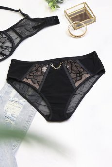 画像16: REGINAblack C124 | ハイウエストショーツ・シースルー・ブラック  | ewabien エヴァビアン【サイズ交換NG・メール便対象】輸入下着・高級ランジェリー  (16)