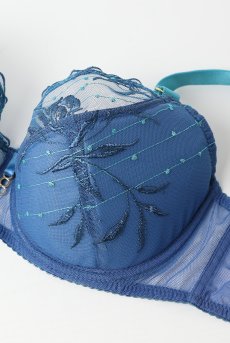 画像8: NURIA blue B150 | フルカップブラ・透けないタイプ・セミソフト・大きいサイズ・ブルー| ewabien エヴァビアン【サイズ交換OK】 輸入下着・高級ランジェリー  (8)