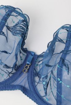 画像10: NURIA blue B139 | 一枚レースブラ・パッドなし・大きいサイズ・グラマーさん向け・・ワイヤーブラ・ブルー | ewabien エヴァビアン【サイズ交換OK・メール便対象】 輸入下着・高級ランジェリー  (10)