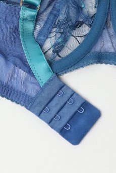 画像13: NURIA blue B139 | 一枚レースブラ・パッドなし・大きいサイズ・グラマーさん向け・・ワイヤーブラ・ブルー | ewabien エヴァビアン【サイズ交換OK・メール便対象】 輸入下着・高級ランジェリー  (13)