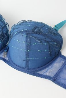 画像8: NURIA blue B214 | 3/4カップ・ワイヤーブラ・グラマー向け・ブルー| ewabien エヴァビアン【サイズ交換OK】 輸入下着・高級ランジェリー  (8)