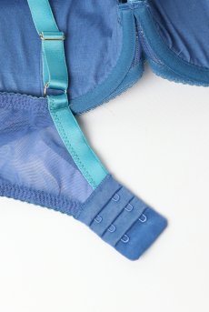 画像12: NURIA blue B214 | 3/4カップ・ワイヤーブラ・グラマー向け・ブルー| ewabien エヴァビアン【サイズ交換OK】 輸入下着・高級ランジェリー  (12)