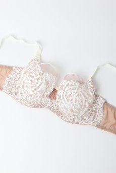 画像8: LAILA beige B161 | フルカップブラ・パッドなし・ワイヤーブラ・一枚レース・大きいサイズ・ベージュ | ewabien エヴァビアン【サイズ交換OK・メール便対象】 輸入下着・高級ランジェリー  (8)