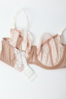 画像11: LAILA beige B161 | フルカップブラ・パッドなし・ワイヤーブラ・一枚レース・大きいサイズ・ベージュ | ewabien エヴァビアン【サイズ交換OK・メール便対象】 輸入下着・高級ランジェリー  (11)
