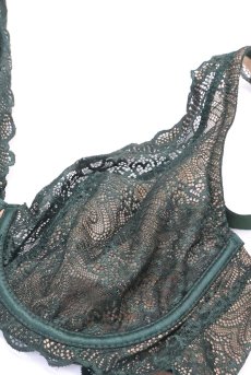 画像9: MARIBEL green B862 | ブラレット・パッドなし・ワイヤーブラ・一枚レース・大きいサイズ・グリーン | ewabien エヴァビアン【サイズ交換OK・メール便対象】 輸入下着・高級ランジェリー  (9)