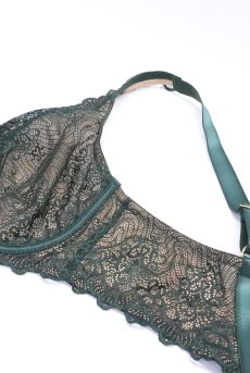 画像12: MARIBEL green B862 | ブラレット・パッドなし・ワイヤーブラ・一枚レース・大きいサイズ・グリーン | ewabien エヴァビアン【サイズ交換OK・メール便対象】 輸入下着・高級ランジェリー  (12)