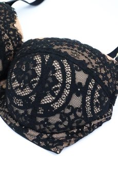 画像9: LAILA-black-B214 | 3/4カップ・ワイヤーブラ・グラマー向け・ブラック| ewabien エヴァビアン【サイズ交換OK】 輸入下着・高級ランジェリー  (9)