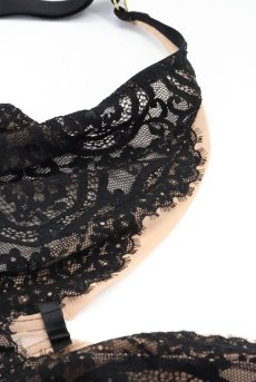 画像15: LAILA-black-B862 | ブラレット・パッドなし・ワイヤーブラ・一枚レース・大きいサイズ・ブラック | ewabien エヴァビアン【サイズ交換OK・メール便対象】 輸入下着・高級ランジェリー  (15)