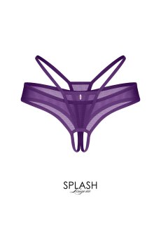 画像1: Vibres crotchless thong |クロッチレスタンガ(シースルー・バイオレット) | Exquisite 高級ランジェリー【即日発送・サイズ交換NG・メール便対象】輸入下着・ランジェリー   (1)