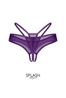 画像2: Vibres crotchless thong |クロッチレスタンガ(シースルー・バイオレット) | Exquisite 高級ランジェリー【即日発送・サイズ交換NG・メール便対象】輸入下着・ランジェリー   (2)