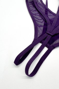 画像12: Vibres crotchless thong |クロッチレスタンガ(シースルー・バイオレット) | Exquisite 高級ランジェリー【即日発送・サイズ交換NG・メール便対象】輸入下着・ランジェリー   (12)