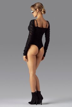 画像7: Artemine-Long-sleeve |ブラウス（ワイヤーあり・シースルー・ブラック） | Exquisite 高級ランジェリー【即日発送・サイズ交換NG】※輸入下着・ランジェリー   (7)