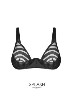 Lune-Bellis-bra | ブラジャー（ワイヤーあり・シースルー・ストライプ・ブラック）｜Exquisite 高級ランジェリー【即日発送・サイズ交換OK・メール便対象】輸入下着・ランジェリー  