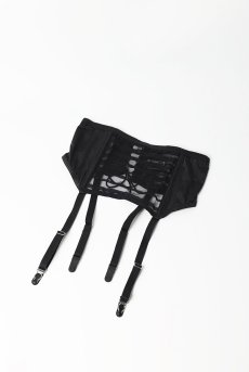画像6: Lune-Bellis-garter belt | ガーターベルト（シースルー・ストライプ・ブラック)  | Exquisite 高級ランジェリー 【即日発送・サイズ交換NG・メール便対象】輸入下着・ランジェリー   (6)