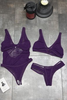 画像15: Violet-bralette | ブラレット（ワイヤーなし・シースルー・バイオレット）  | Exquisite 高級ランジェリー【即日発送・サイズ交換OK・メール便対象】輸入下着・ランジェリー    (15)