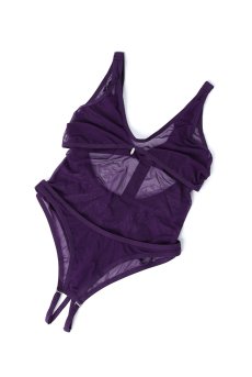 画像11: Violet-crl-teddy | クロッチレステディ（ワイヤーなし・シースルー・バイオレット）  | Exquisite 高級ランジェリー【即日発送・サイズ交換NG・メール便対象】※輸入下着・ランジェリー    (11)