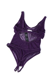 画像12: Violet-crl-teddy | クロッチレステディ（ワイヤーなし・シースルー・バイオレット）  | Exquisite 高級ランジェリー【即日発送・サイズ交換NG・メール便対象】※輸入下着・ランジェリー    (12)
