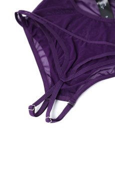 画像16: Violet-crl-teddy | クロッチレステディ（ワイヤーなし・シースルー・バイオレット）  | Exquisite 高級ランジェリー【即日発送・サイズ交換NG・メール便対象】※輸入下着・ランジェリー    (16)