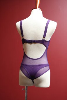 画像19: Violet-crl-teddy | クロッチレステディ（ワイヤーなし・シースルー・バイオレット）  | Exquisite 高級ランジェリー【即日発送・サイズ交換NG・メール便対象】※輸入下着・ランジェリー    (19)