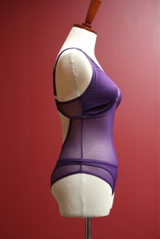 画像20: Violet-crl-teddy | クロッチレステディ（ワイヤーなし・シースルー・バイオレット）  | Exquisite 高級ランジェリー【即日発送・サイズ交換NG・メール便対象】※輸入下着・ランジェリー    (20)
