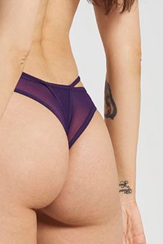 画像4: Violet-panties |ブラジリアンショーツ(シースルー・バイオレット) | Exquisite 高級ランジェリー【即日発送・サイズ交換NG・メール便対象】輸入下着・ランジェリー   (4)