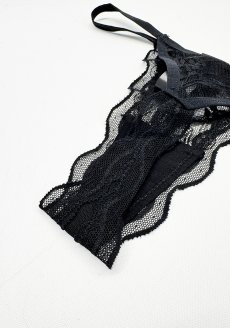 画像15: Perisia-babydoll | ベビードール（ワイヤーあり・シースルー・ボタニカル刺繍・ブラック）  | Exquisite 高級ランジェリー【即日発送・サイズ交換NG】※輸入下着・ランジェリー    (15)