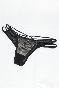 画像12: Vila-Blanes-panties |ブラジリアンショーツ(シースルー・ボタニカル刺繍・ブラック×ベージュ) | Exquisite 高級ランジェリー【即日発送・サイズ交換NG・メール便対象】輸入下着・ランジェリー   (12)