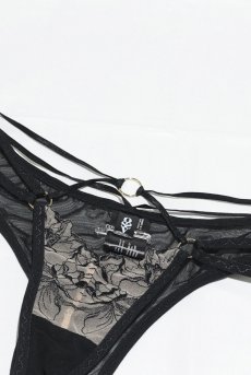 画像14: Vila-Blanes-panties |ブラジリアンショーツ(シースルー・ボタニカル刺繍・ブラック×ベージュ) | Exquisite 高級ランジェリー【即日発送・サイズ交換NG・メール便対象】輸入下着・ランジェリー   (14)