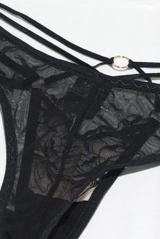 画像15: Vila-Blanes-panties |ブラジリアンショーツ(シースルー・ボタニカル刺繍・ブラック×ベージュ) | Exquisite 高級ランジェリー【即日発送・サイズ交換NG・メール便対象】輸入下着・ランジェリー   (15)