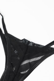 画像11: Lune-Bellis-thong |Tバック(シースルー・ストライプ・ブラック) | Exquisite 高級ランジェリー【即日発送・サイズ交換NG・メール便対象】輸入下着・ランジェリー   (11)