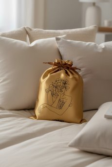 画像5: トラベル巾着ポーチ｜ゴールド｜SPLASHオリジナル【即日発送・メール便対象】 (5)