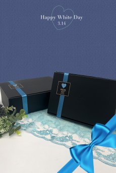 画像1: ホワイトデー限定ラッピング｜ブラック・オリジナルBOX｜ホワイトデーギフトに｜ランジェリーのギフト・プレゼント (1)