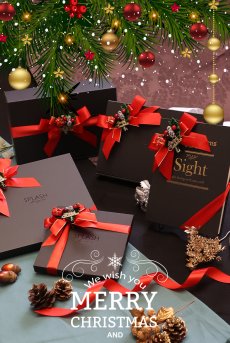 画像1: クリスマス限定ラッピング｜ブラック・オリジナルBOX｜クリスマスプレゼントに｜ランジェリーのギフト・プレゼント (1)