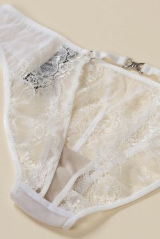 画像22: Open Panties | Houle Mystique | ブリーフ・ノーマルショーツ・バックオープン・レース・ホワイト| Kiff キッフ 【サイズ交換NG】※メール便対象   日本製   (22)